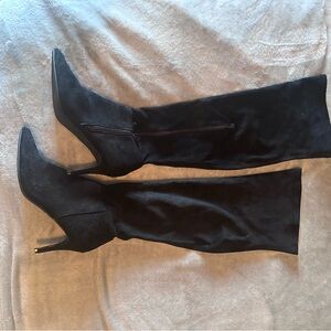 JUICY Black Over-the-Knee Stiletto Boots - Women